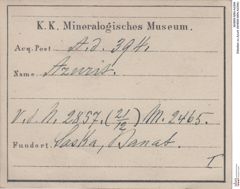 Etiketten zu Azurit (NHMW-MIN-Ad394)
